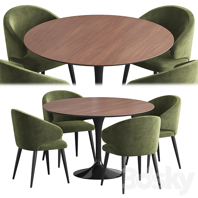 Apriori table Bilbao chair 3DSMax File - thumbnail 1