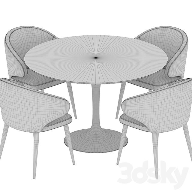 Apriori table Bilbao chair 3DSMax File - thumbnail 3