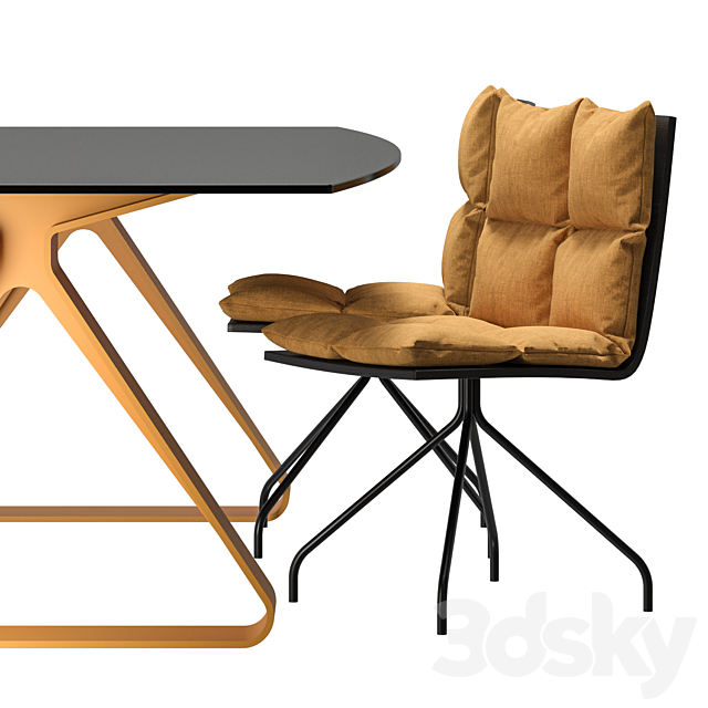 Ara B1 Chair and Stay Table by Dressy 3DSMax File - thumbnail 3