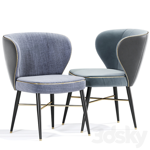 Arianna Dining Chair Table 3DS Max Model - thumbnail 3