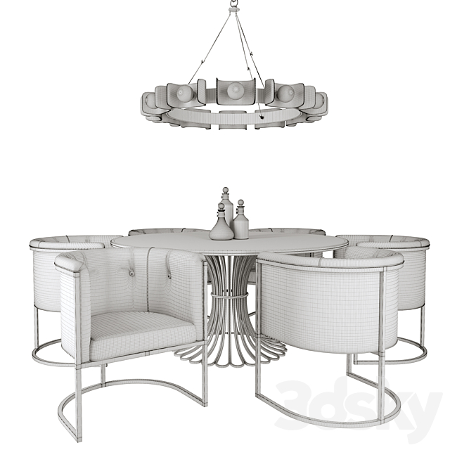 Arteriors Table 3DS Max Model - thumbnail 2