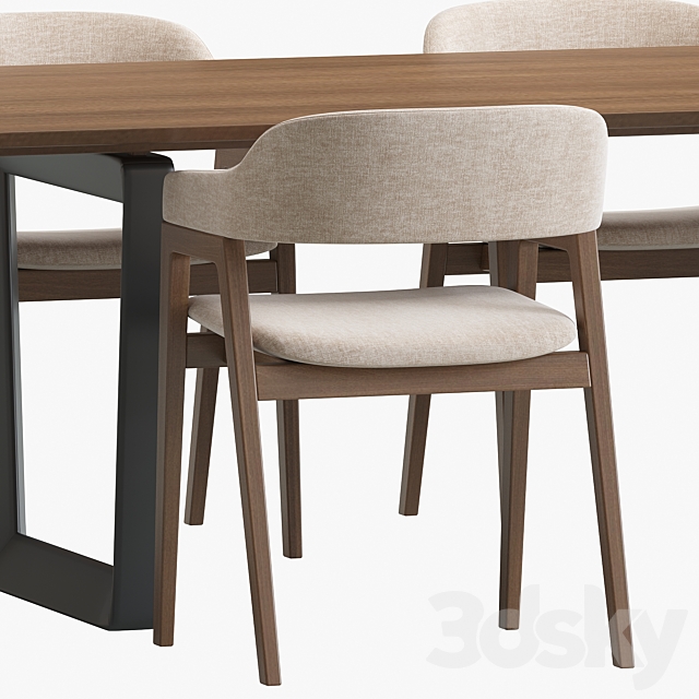 Article Savis chair and Bolero table 3DS Max Model - thumbnail 2