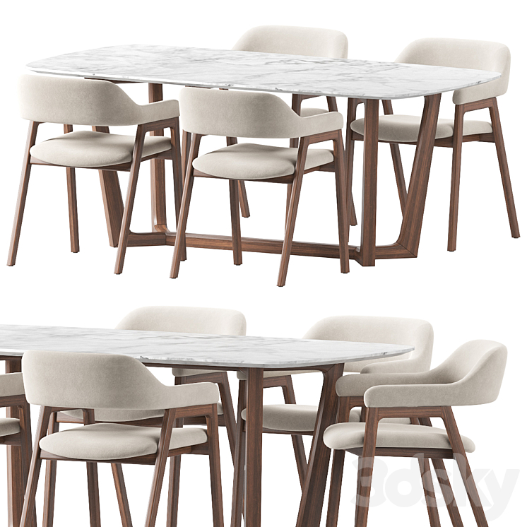 Article Savis Roveconcepts Evelyn Dining set 3DS Max - thumbnail 2