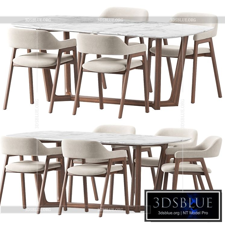 Article Savis Roveconcepts Evelyn Dining set 3DS Max - thumbnail 3