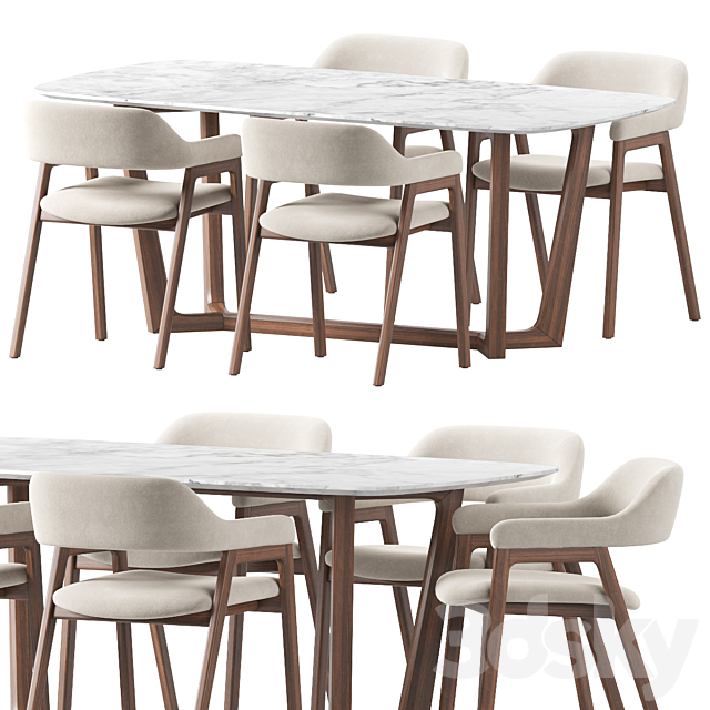 Article Savis Roveconcepts Evelyn Dining set 3DSMax File - thumbnail 2