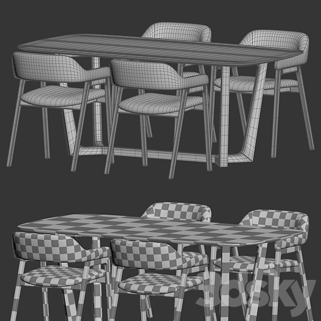 Article Savis Roveconcepts Evelyn Dining set 3DSMax File - thumbnail 3