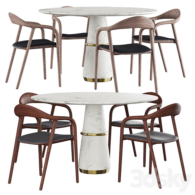 Artisan & Brabbu Agra dining set 3DS Max - thumbnail 1