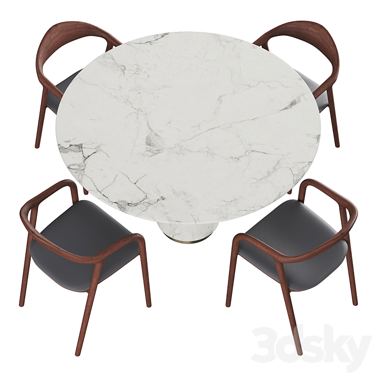 Artisan & Brabbu Agra dining set 3DS Max - thumbnail 2