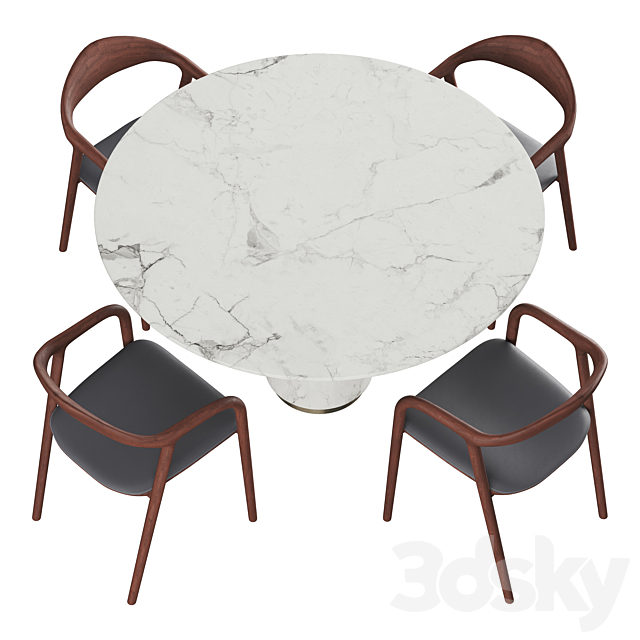 Artisan & Brabbu Agra dining set 3DSMax File - thumbnail 2