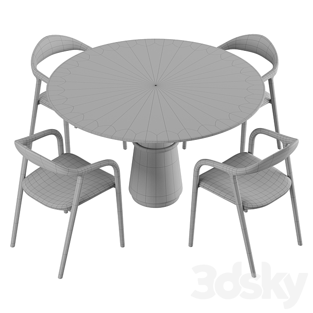 Artisan & Brabbu Agra dining set 3DSMax File - thumbnail 3