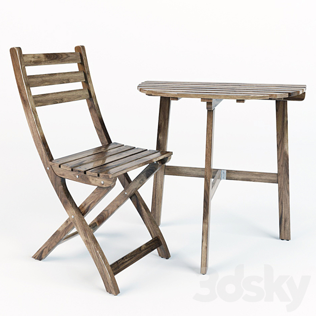 ASKHOLMEN. desk + 1 chair 3DSMax File - thumbnail 1