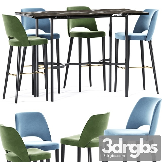 Astor Bar Stool And Bar Table 3dsmax Download - thumbnail 1