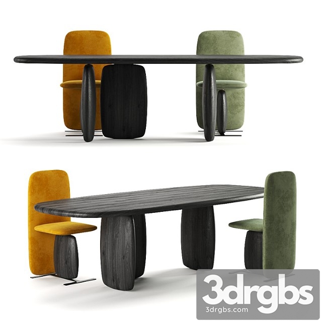 Atlas Dining Set 3dsmax Download - thumbnail 1