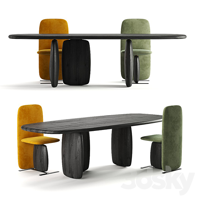 Atlas Dining Set 3DSMax File - thumbnail 1