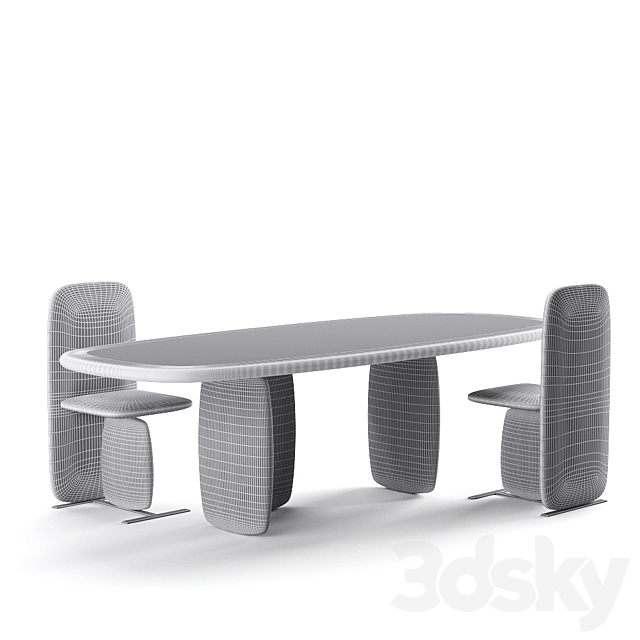 Atlas Dining Set 3DSMax File - thumbnail 2