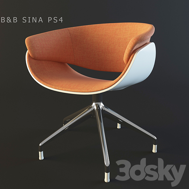 B & B Italia sina ps4 sto805r 3ds Max - thumbnail 2