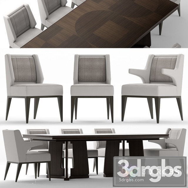 Baker Dining Set 02 3dsmax Download - thumbnail 1