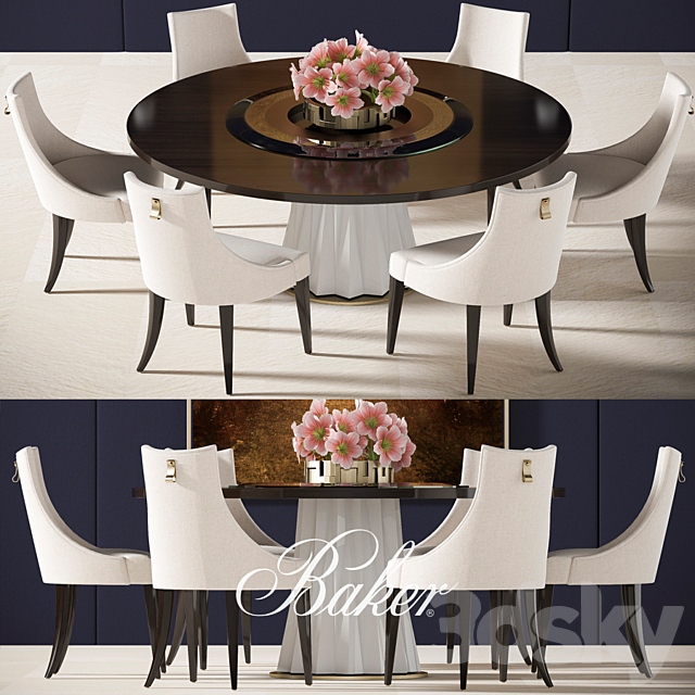 BAKER DINING TABLE 2 3DSMax File - thumbnail 2