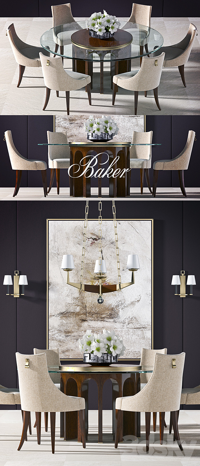 BAKER DINING TABLE 3DSMax File - thumbnail 2