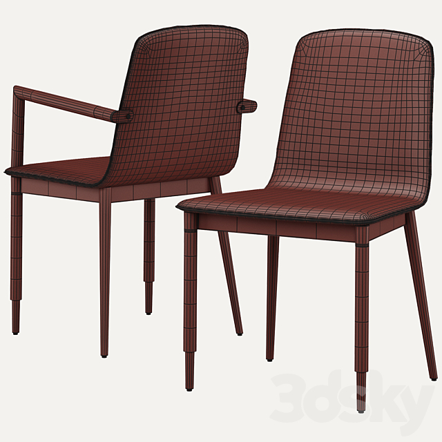 Baker Folio chair & Bezel dining table 3DSMax File - thumbnail 3