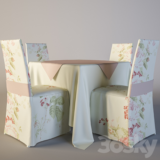 Banquet table 3DSMax File - thumbnail 1