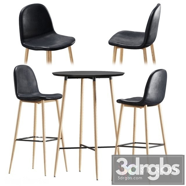 Bar Chair Table Jysk Jonstrup 3dsmax Download - thumbnail 1