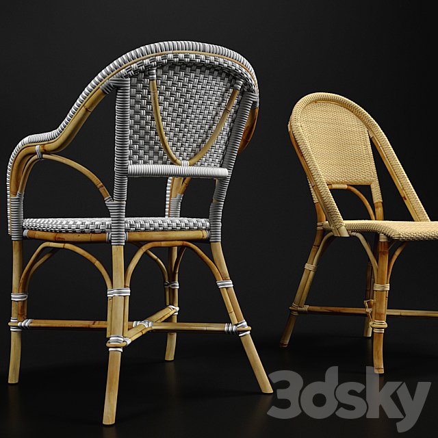 Bar counter dinning chair and tables 3DS Max Model - thumbnail 3