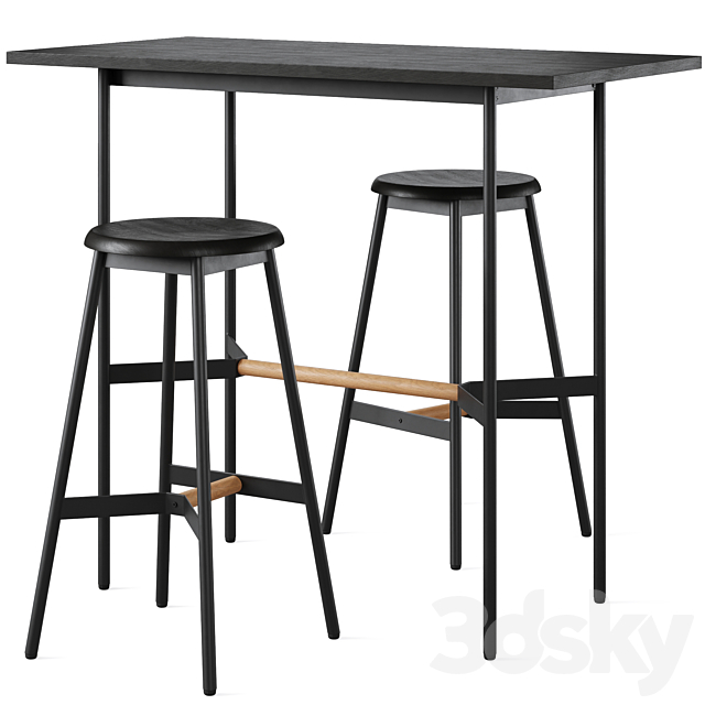 Bar table and chair Brent by divan.ru 3ds Max - thumbnail 1