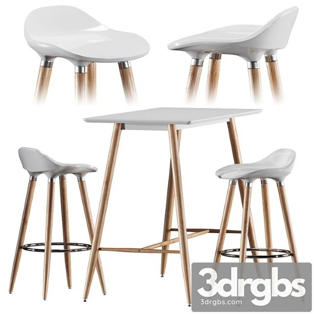 Bar Table and Chair Jysk Bryne Bessho 3dsmax Download - thumbnail 1