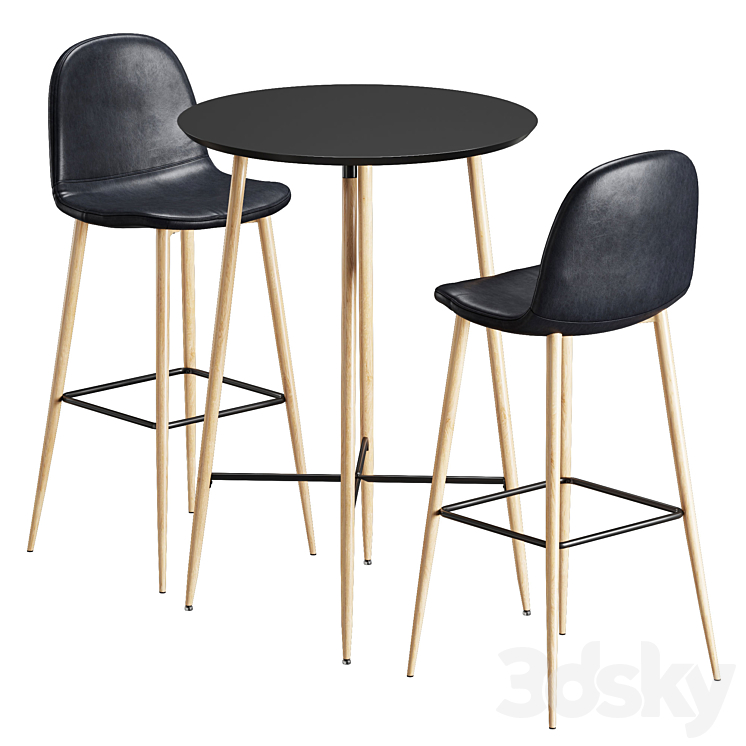 Bar table and chair Jysk Jonstrup 3DS Max - thumbnail 2