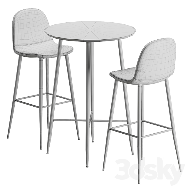 Bar table and chair Jysk Jonstrup 3DSMax File - thumbnail 3