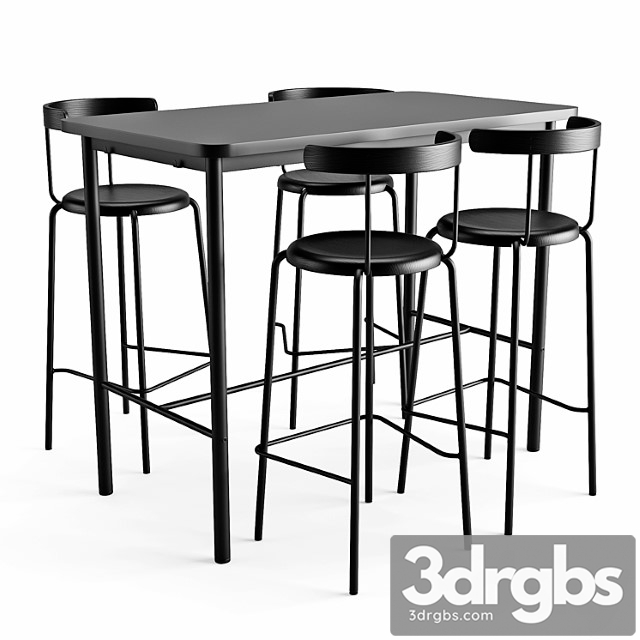 Bar table and chair tymmaryd yngvar 2 3dsmax Download - thumbnail 1