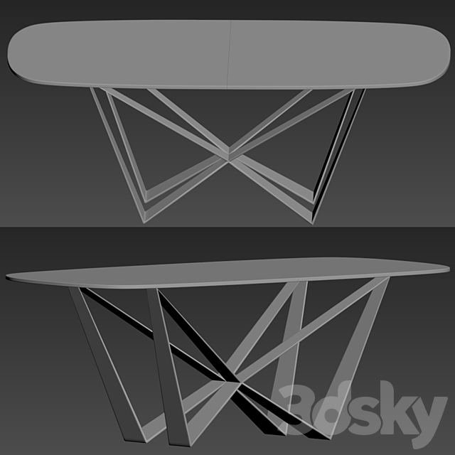 Baron Sea Foam Dining Chair Table 3DSMax File - thumbnail 3