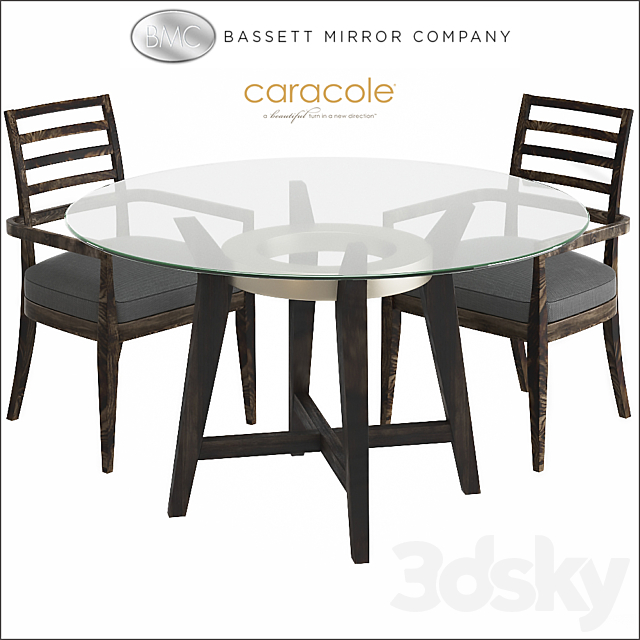 Bassett Mirror Thoroughly Modern Elston Dining Table 3DSMax File - thumbnail 1