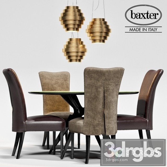 Baxter Table and Chair 2 3dsmax Download - thumbnail 1