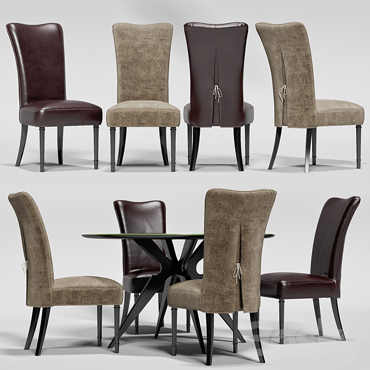 Baxter table LIQUID LUNCH LEVANTE chair lamp GUGGIE 3DS Max - thumbnail 2