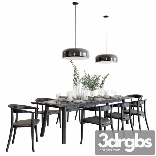 B&B Italia Bull Belle Dining Set Dining 3dsmax Download - thumbnail 1