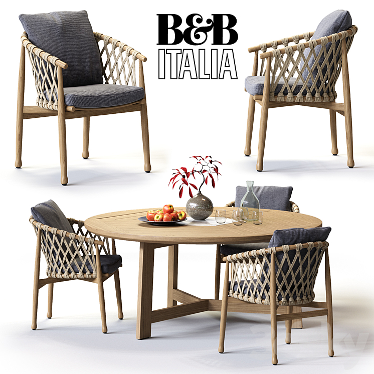 B&B Italia GINESTRA Round Table 3DS Max - thumbnail 1