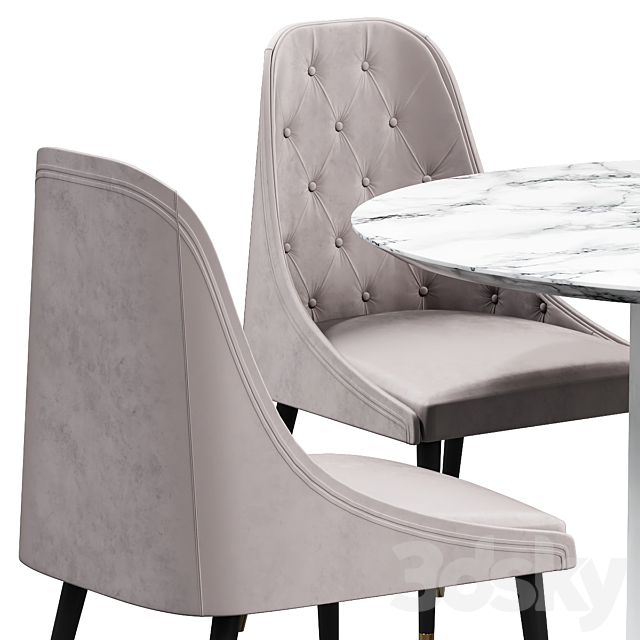 Beedle Chair & Ontario Dining Table 3DSMax File - thumbnail 3