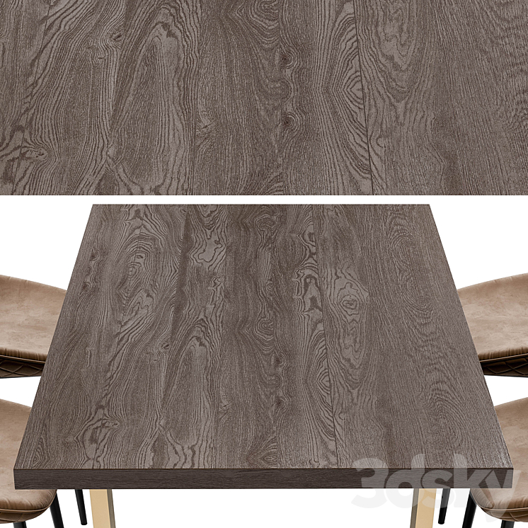 Beekman Dining Chair and Osaka Table 3DS Max - thumbnail 2