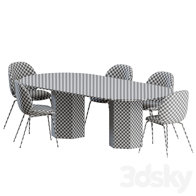 Beetle Chair Dinning Set by Gubi 3DSMax File - thumbnail 3