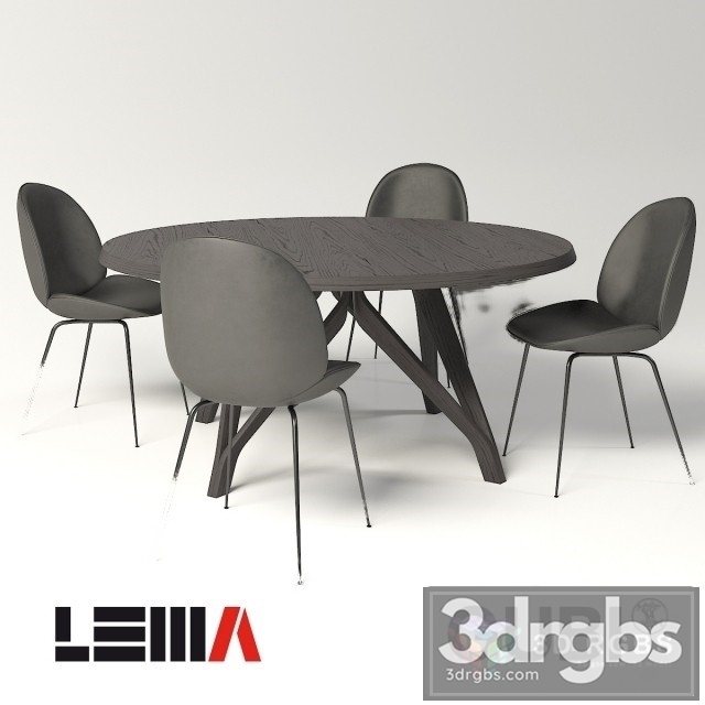 Beetle Dining Gubi Chair Wow Lema Table 3dsmax Download - thumbnail 1