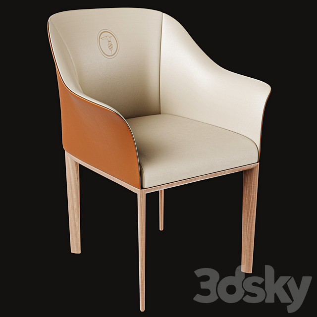 Belgado Table & Anabel Chair (trussardi Casa) 3DSMax File - thumbnail 2