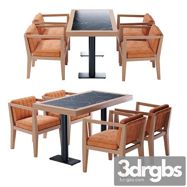 Berba group chairs and table in a cafe - thumbnail 1