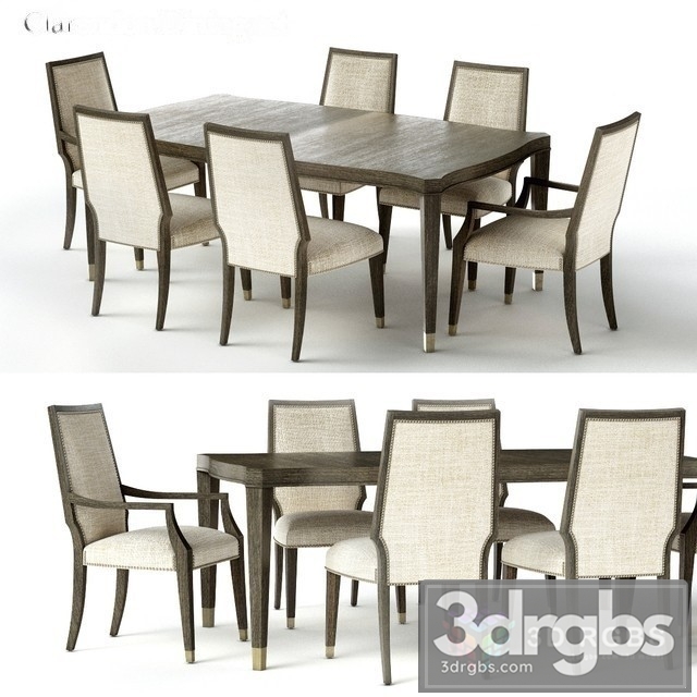 Bernhardt Clarendon Dining Set 3dsmax Download - thumbnail 1