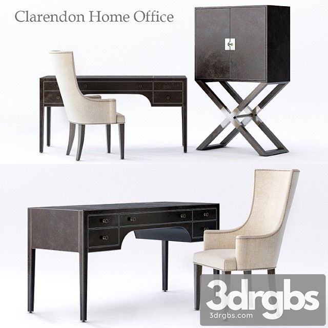 Bernhardt clarendon home office 2 3dsmax Download - thumbnail 1