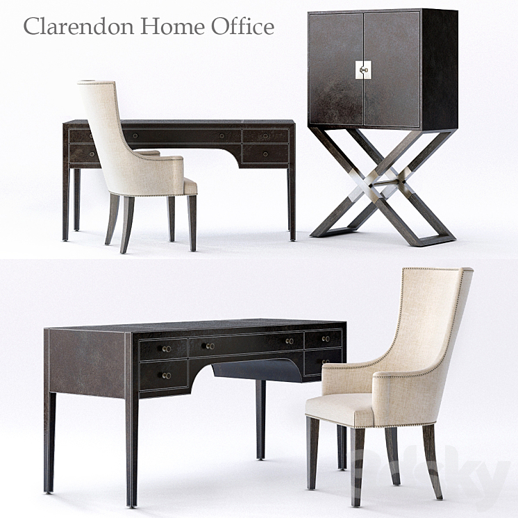 Bernhardt Clarendon Home office 3DS Max - thumbnail 1