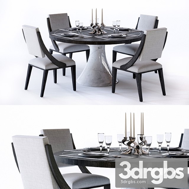 Bernhardt Decorage Dining Set 1 3dsmax Download - thumbnail 1