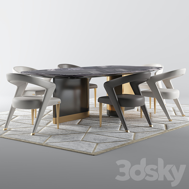 Bizzotto WAVE Chair_IKAT table 3DSMax File - thumbnail 1