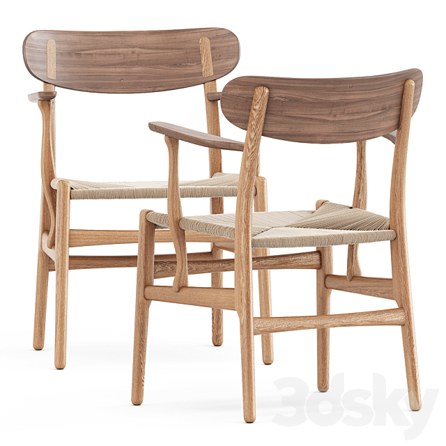 BM1160 hunting table CH26 chair by Carl Hansen & Son 3DS Max Model - thumbnail 4